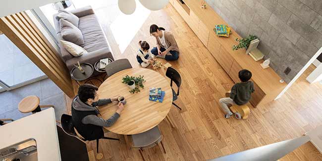 所沢市でテクノストラクチャー工法により大空間を実現した耐震注文住宅の外観