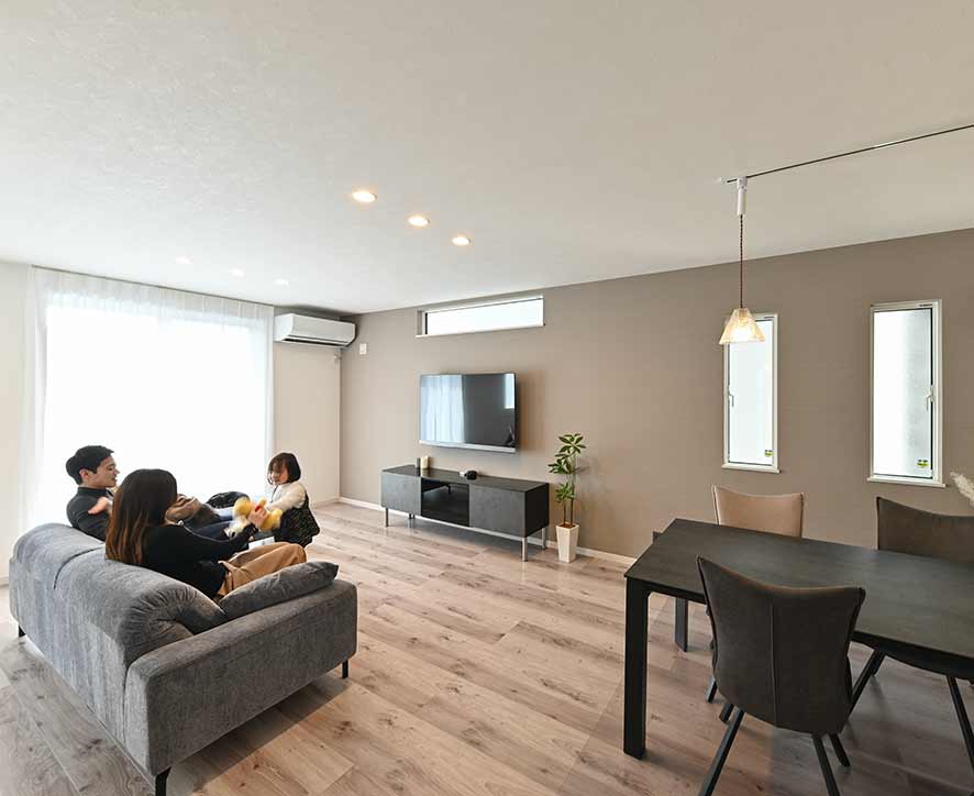 所沢市の高断熱・高耐震仕様SAN+ゼロエネ注文住宅キッチンの写真