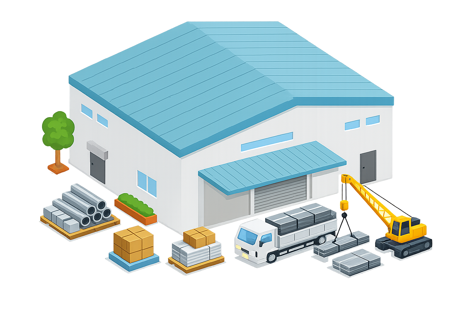 システム建築のイメージイラスト