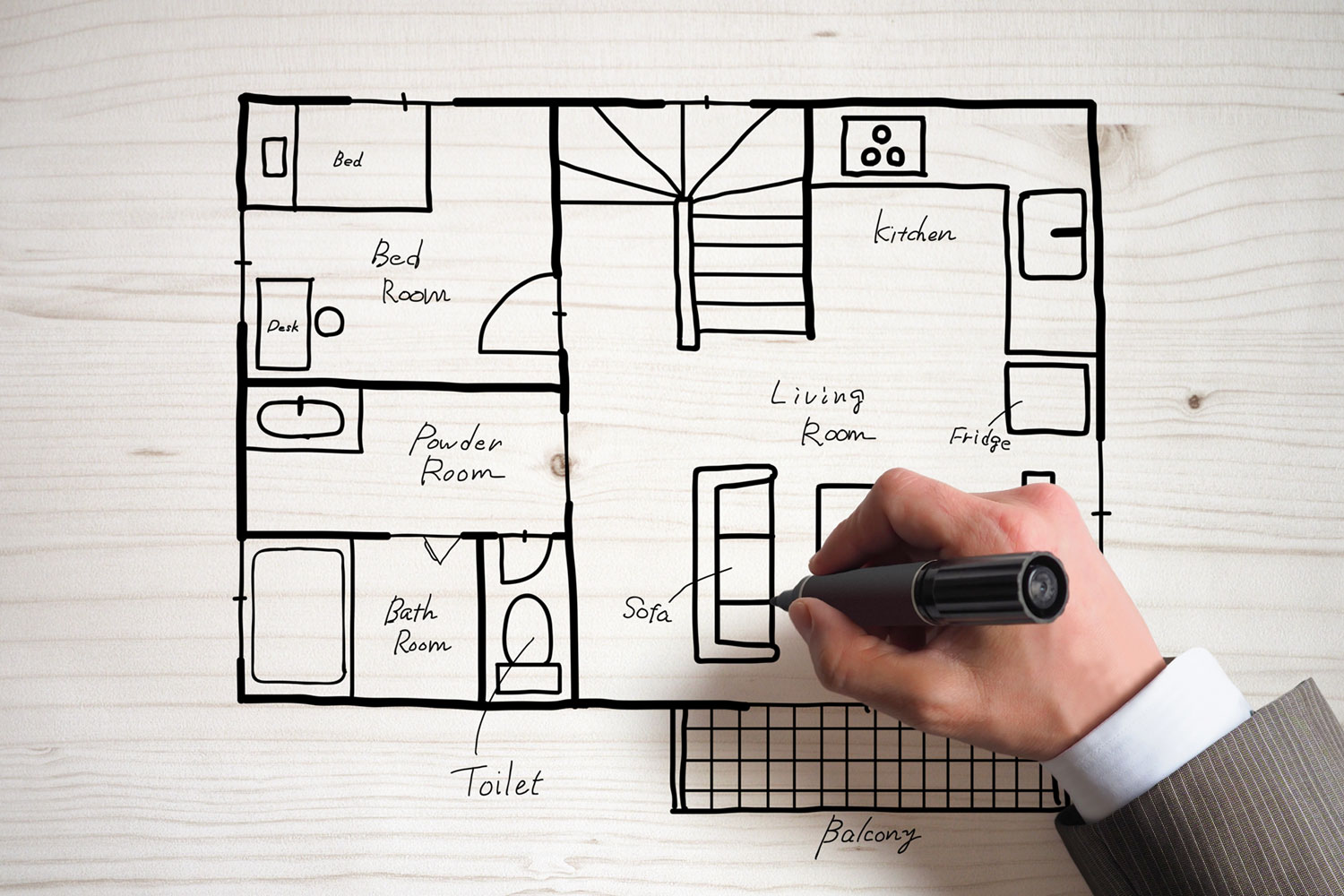 間取り再設計の検討スケッチ(イメージ)