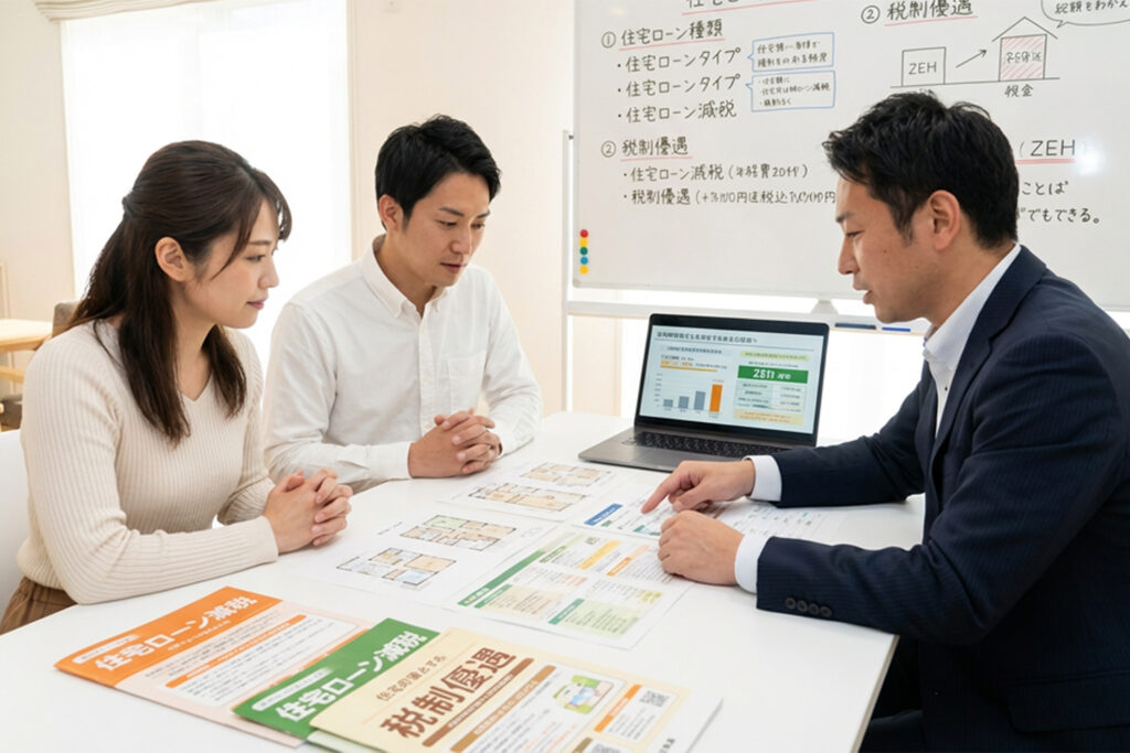 住宅ローン減税を踏まえた家づくり相談の様子