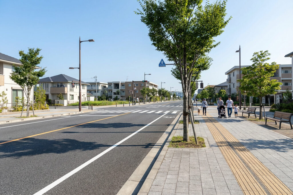 川越市で土地を選ぶ際に確認したい道路幅と歩行環境