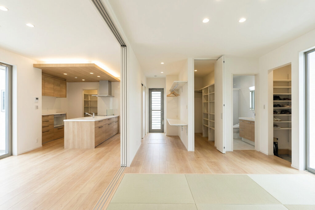 注文住宅で後悔しにくい回遊動線と収納計画の例