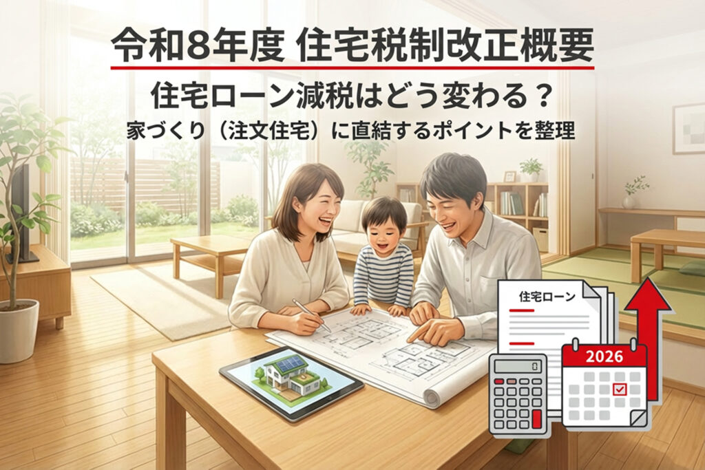 令和8年度住宅税制改正概要と住宅ローン減税のポイントを家