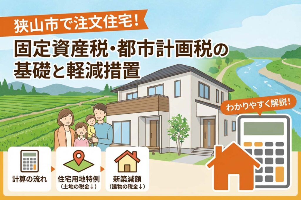 狭山市で注文住宅を建てる方向け 固定資産税の計算方法と軽減措置