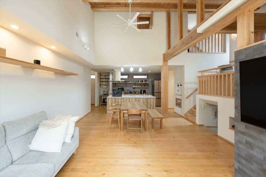 平屋に小屋裏収納や子ども部屋を足した1.5階の注文住宅のイメージ