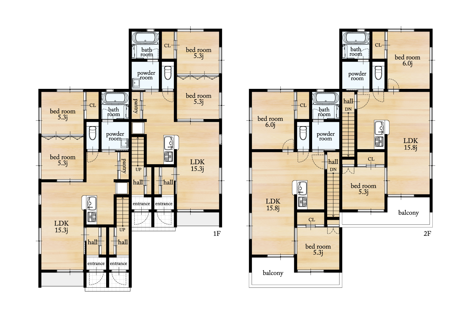 Livie+ 2LDKアパートの間取り図(所沢市中新井・完成見学会)