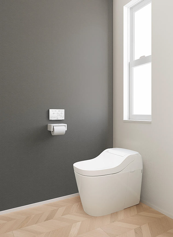 パナソニック「アラウーノS」床下排水・排水芯200のタンクレストイレ空間イメージ