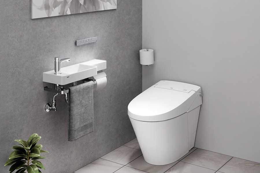 手洗い器付きのトイレ空間（タンクレストイレ）｜トイレリフォーム