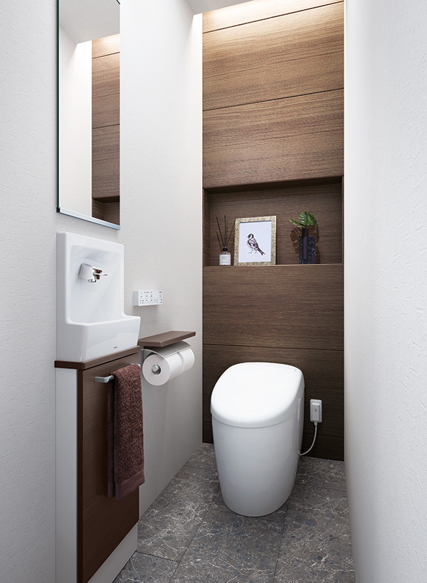 TOTO ネオレストRS1（排水芯200）のタンクレストイレ施工イメージ