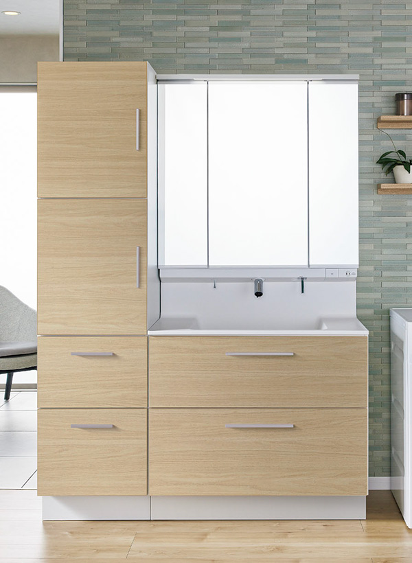 LIXIL 洗面化粧台 EV W750の施工イメージ