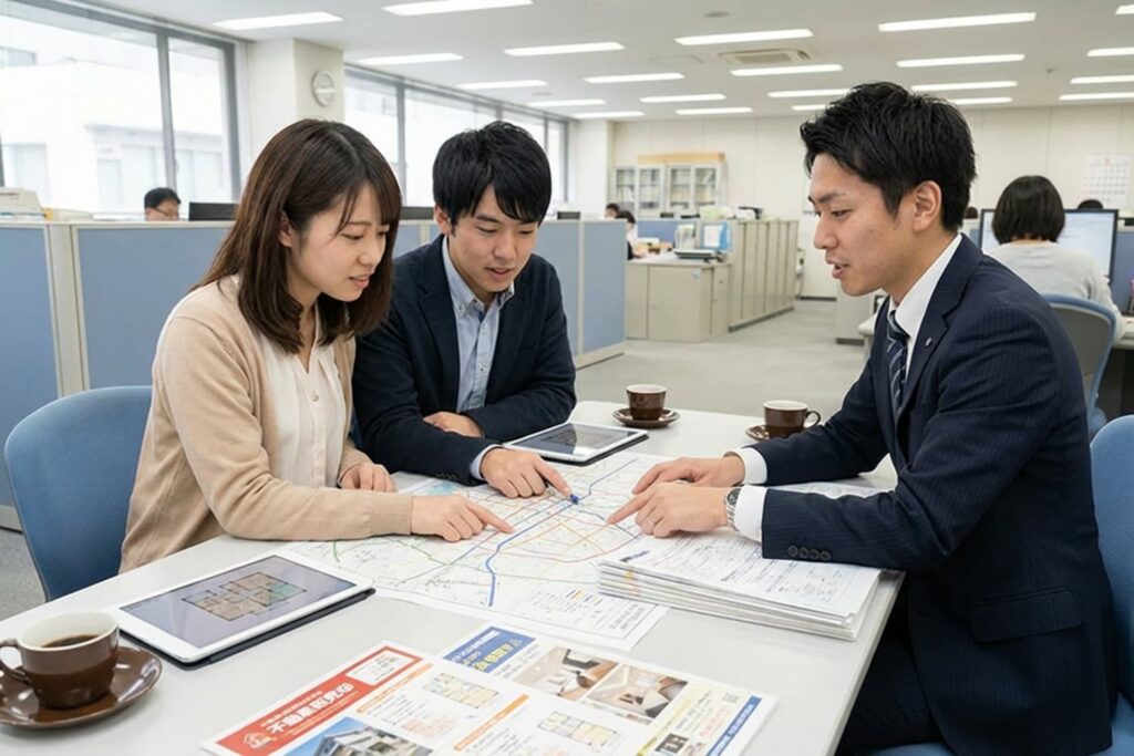 指定道路図で道路種別を確認する様子。