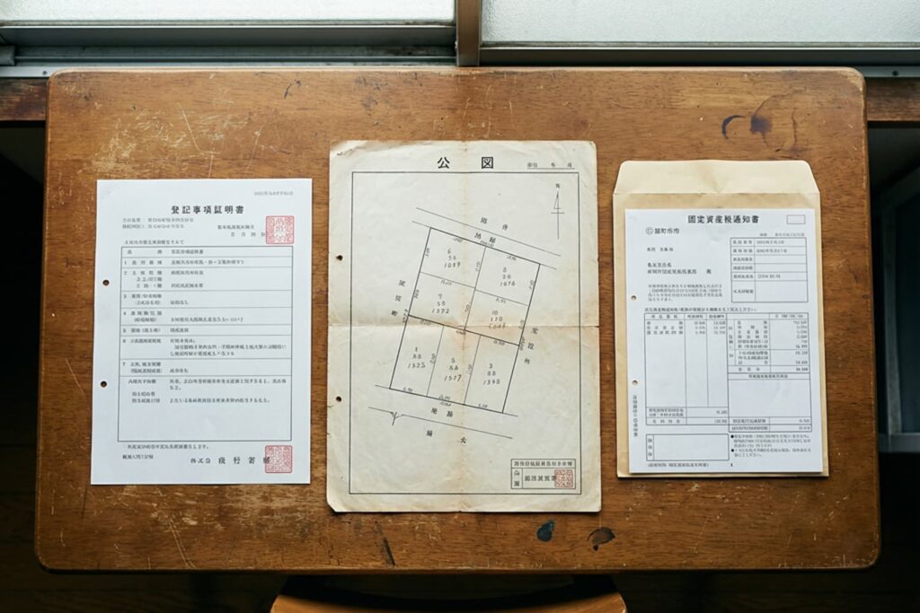 親の土地に家を建てる前に確認する登記事項証明書と公図