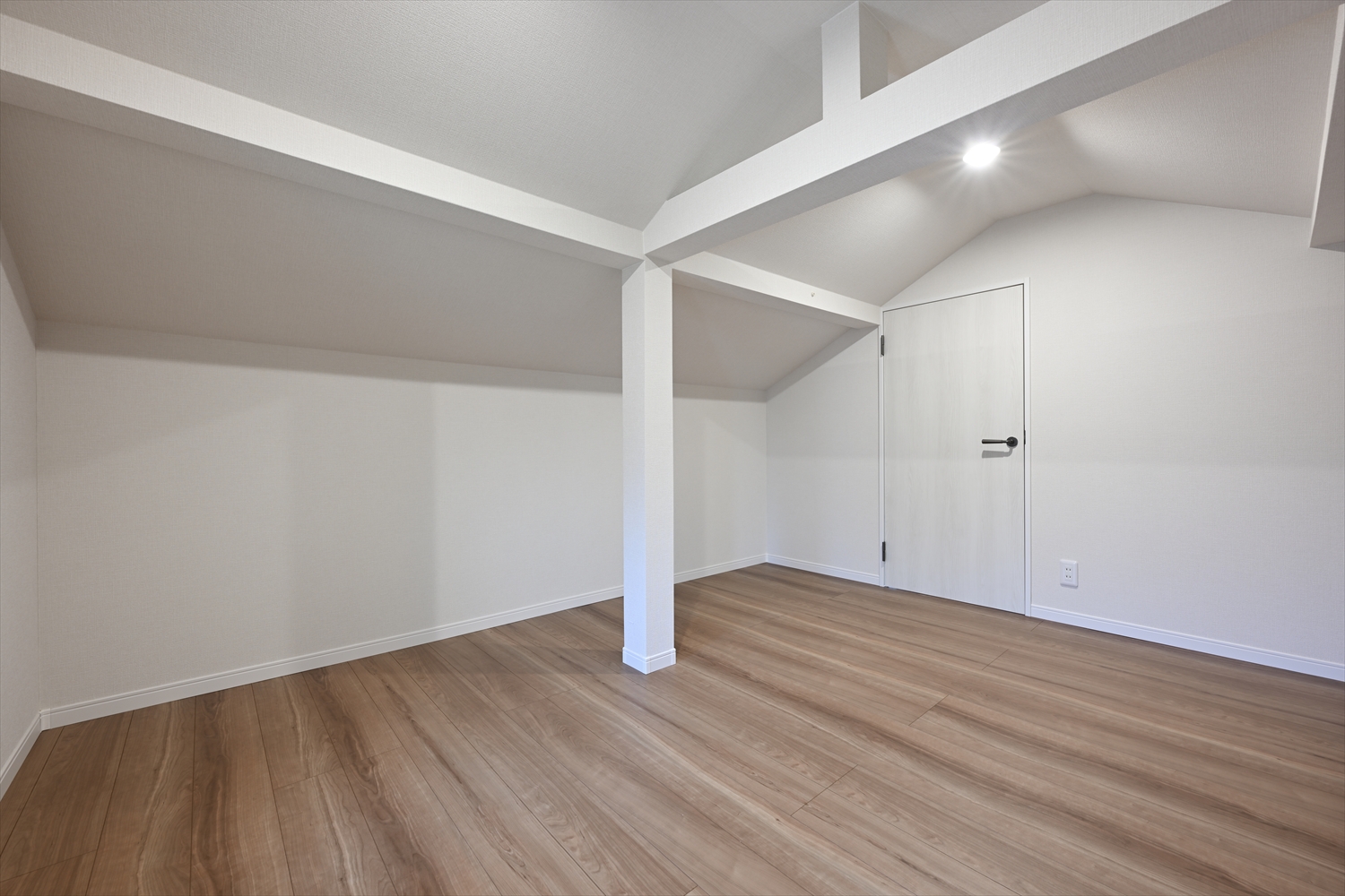 収納量を確保した小屋裏収納内部