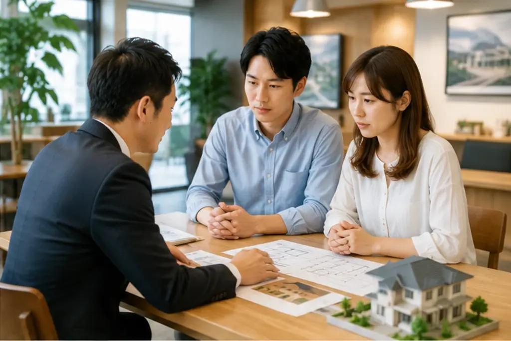 住宅ローンのペアローンと単独ローンを比較する打ち合わせイメージ