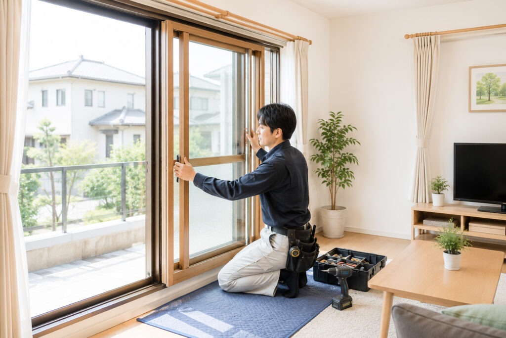 high-performance-window-installation | アップルホーム 中古戸建ての窓に高断熱内窓を施工する職人