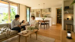 フェーズフリー住宅で日常の便利と防災を両立する家族の暮らし