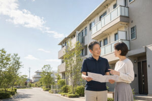 みらいエコ住宅2026を活用した賃貸住宅・アパート建築を検討する土地オーナーのイメージ