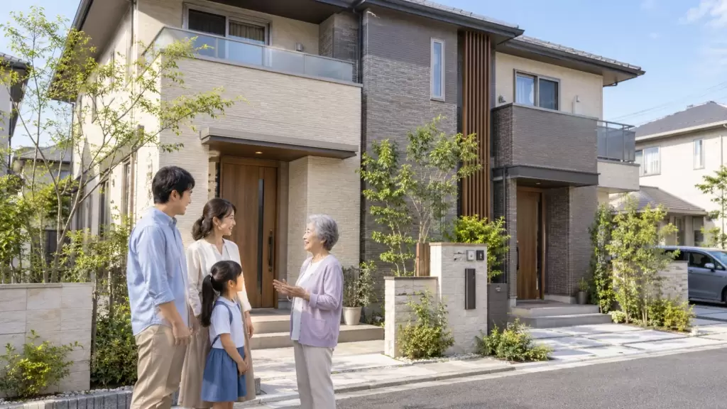 single-parent-two-family-house-eyecatch | アップルホーム 注文住宅で親が一人の二世帯住宅を検討する家族の住まい